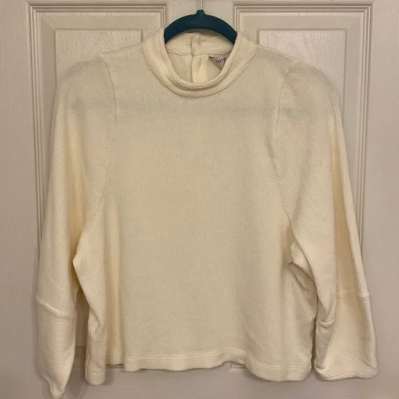 Madewell Mockneck Button-Back Top - Picture 2 of 7